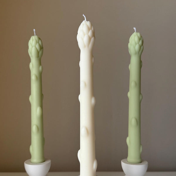 Asparagus Taper Candle — Bougie Conique Asperge