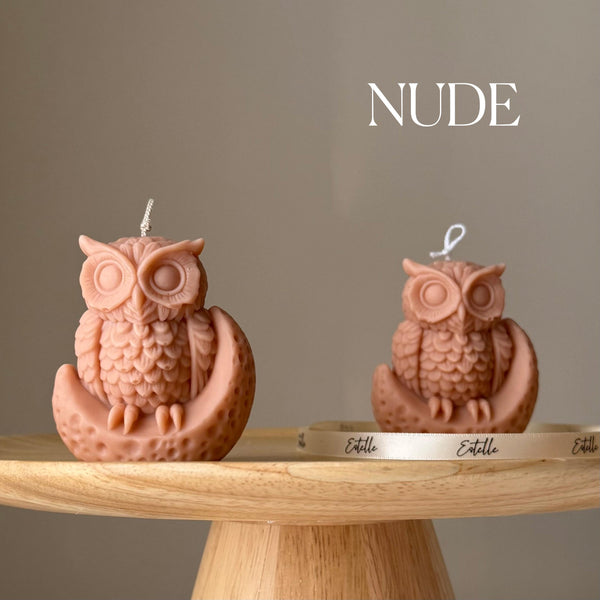 Moon Owl Soy Candle — Bougie de Soja Hibou Lune