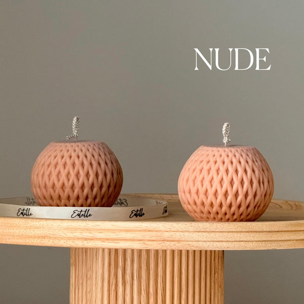 Woven Sphere Soy Candle — Bougie de Soja Sphère Tressée