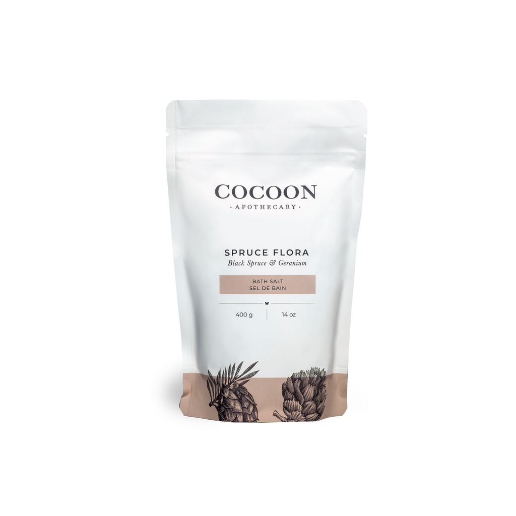 Canadian Spruce Flora Bath Salts - Sels de Bain Flore d'Épinette Fait au Canada