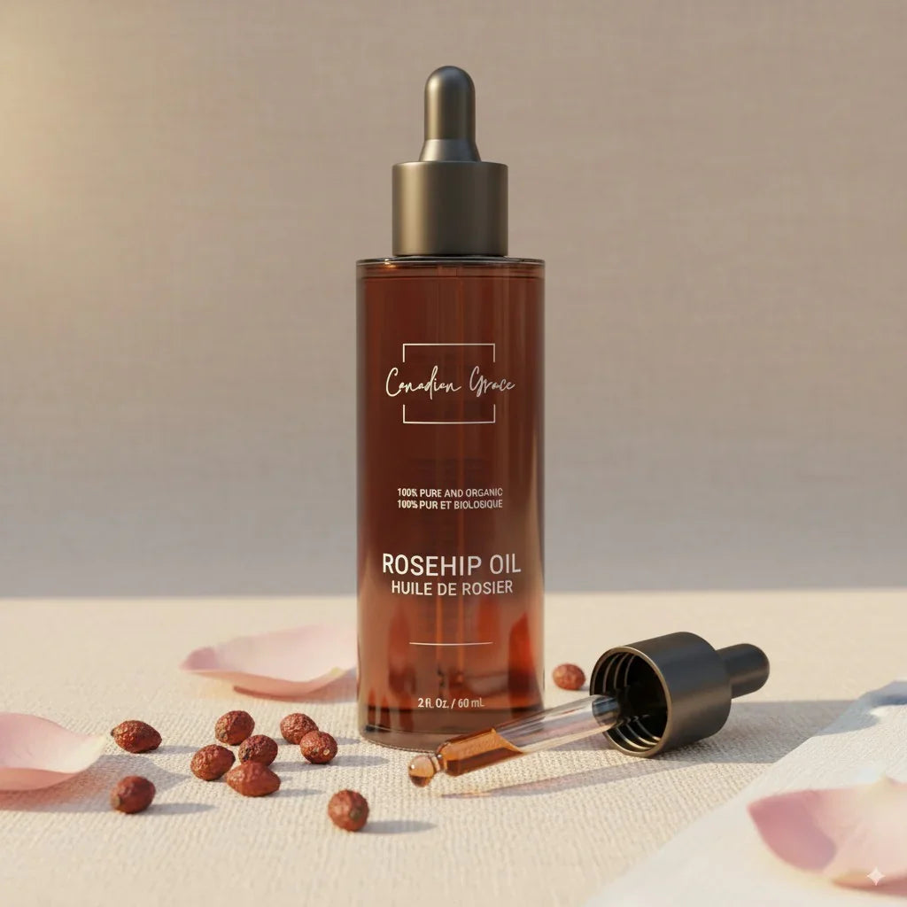 Canadian Grace 100% Organic Rosehip Oil — Huile de Rosier Muscat Biologique 100 % Canadian Grace