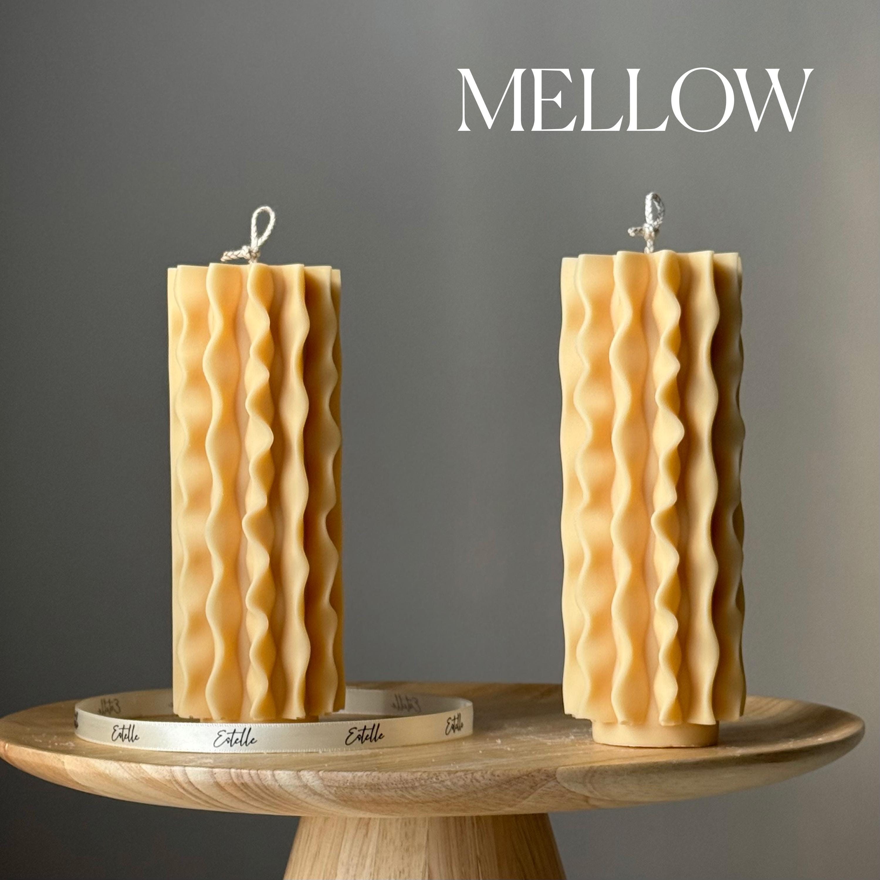 Geometric Soy Pillar Candle — Bougie Pilier de Soja Géométrique