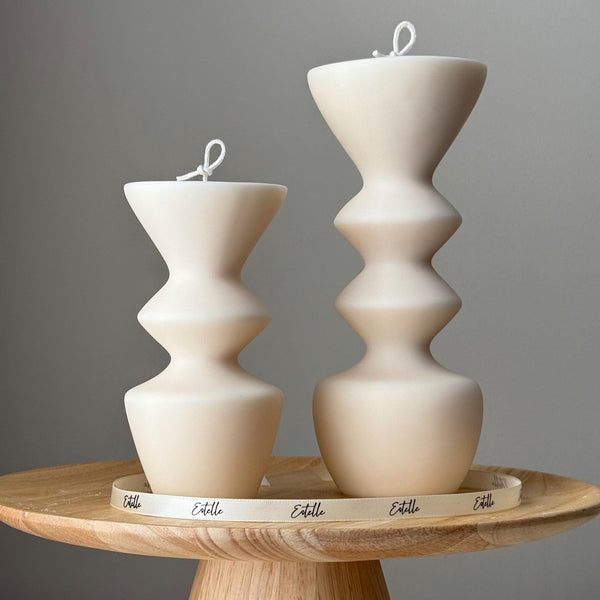 Vase Pillar Soy Candle Duo — Duo de Bougies Pilier de Soja Vase