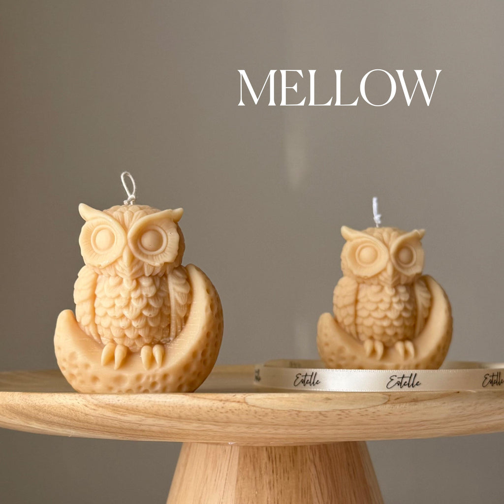 Moon Owl Soy Candle — Bougie de Soja Hibou Lune
