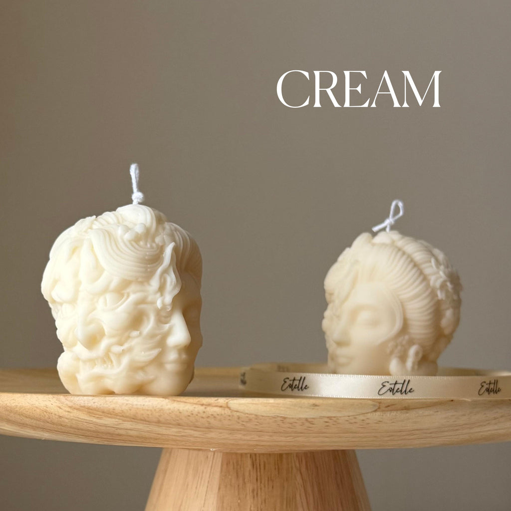 Sculptural Lady Head Candle — Bougie Sculpturale Tête de Femme