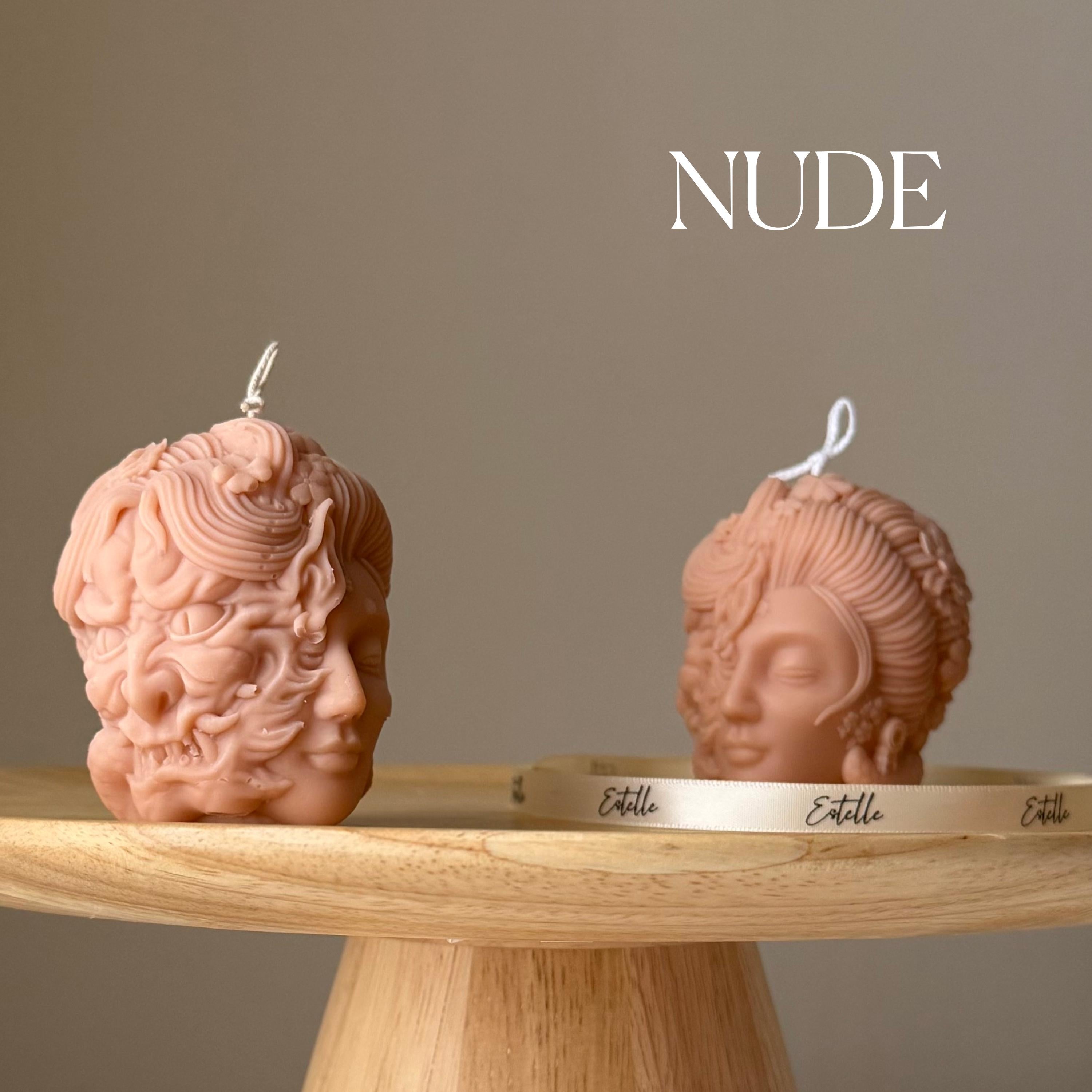 Sculptural Lady Head Candle — Bougie Sculpturale Tête de Femme