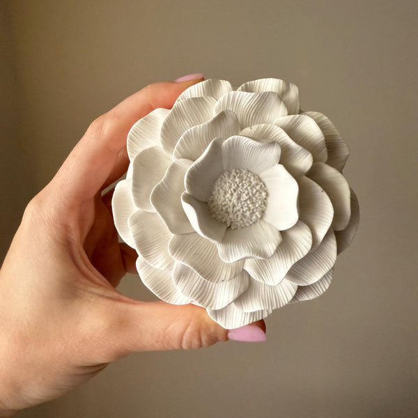 Camelia Flower Jar Soy Candle — Bougie de Soja Pot Camélia