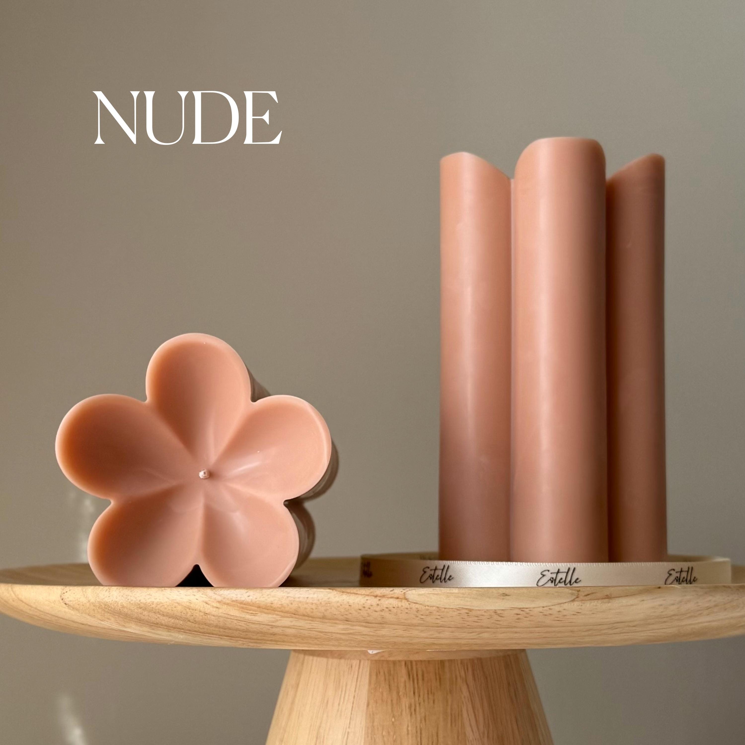 Flower Pillar Soy Candle — Bougie Pilier de Soja Fleur