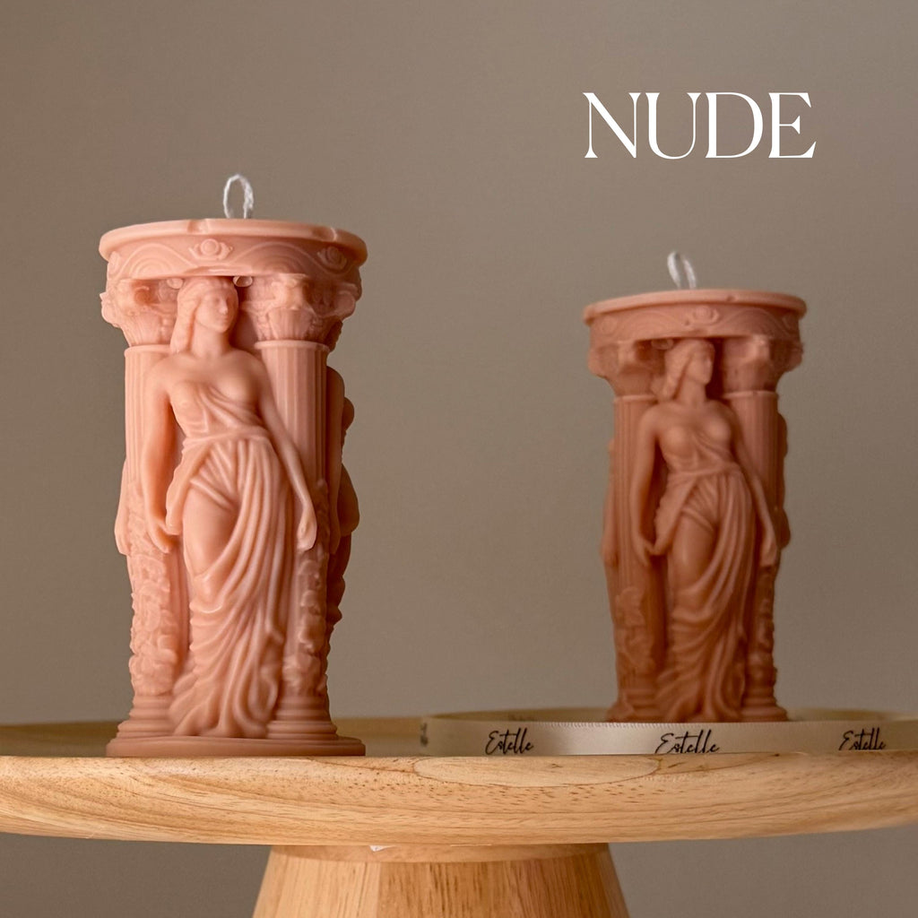 Caryatid Column Soy Candle — Bougie de Soja Colonne Cariatide