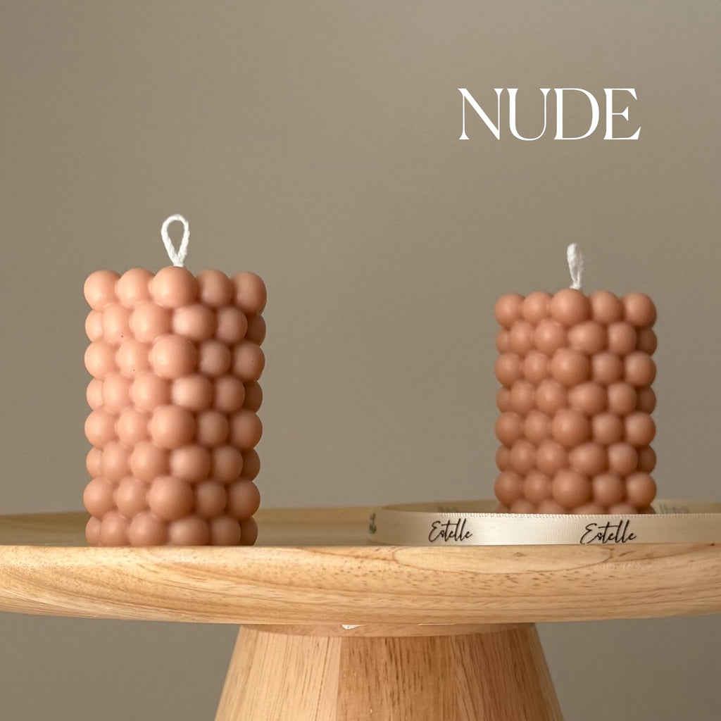 Bubble Soy Pillar Candle — Bougie Pilier de Soja Bulles