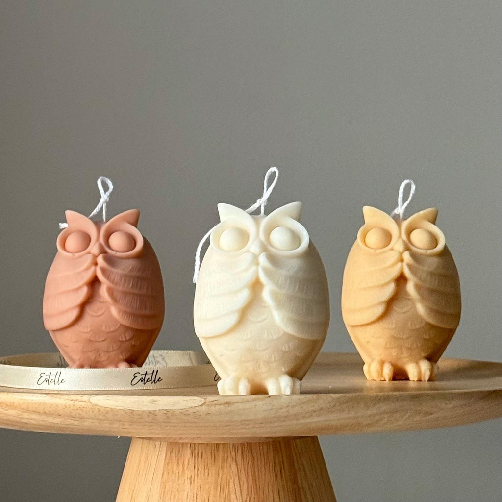 New Home Owl Soy Candle — Bougie de Soja Hibou Pendaison de Crémaillère