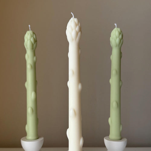 Asparagus Taper Candle — Bougie Conique Asperge