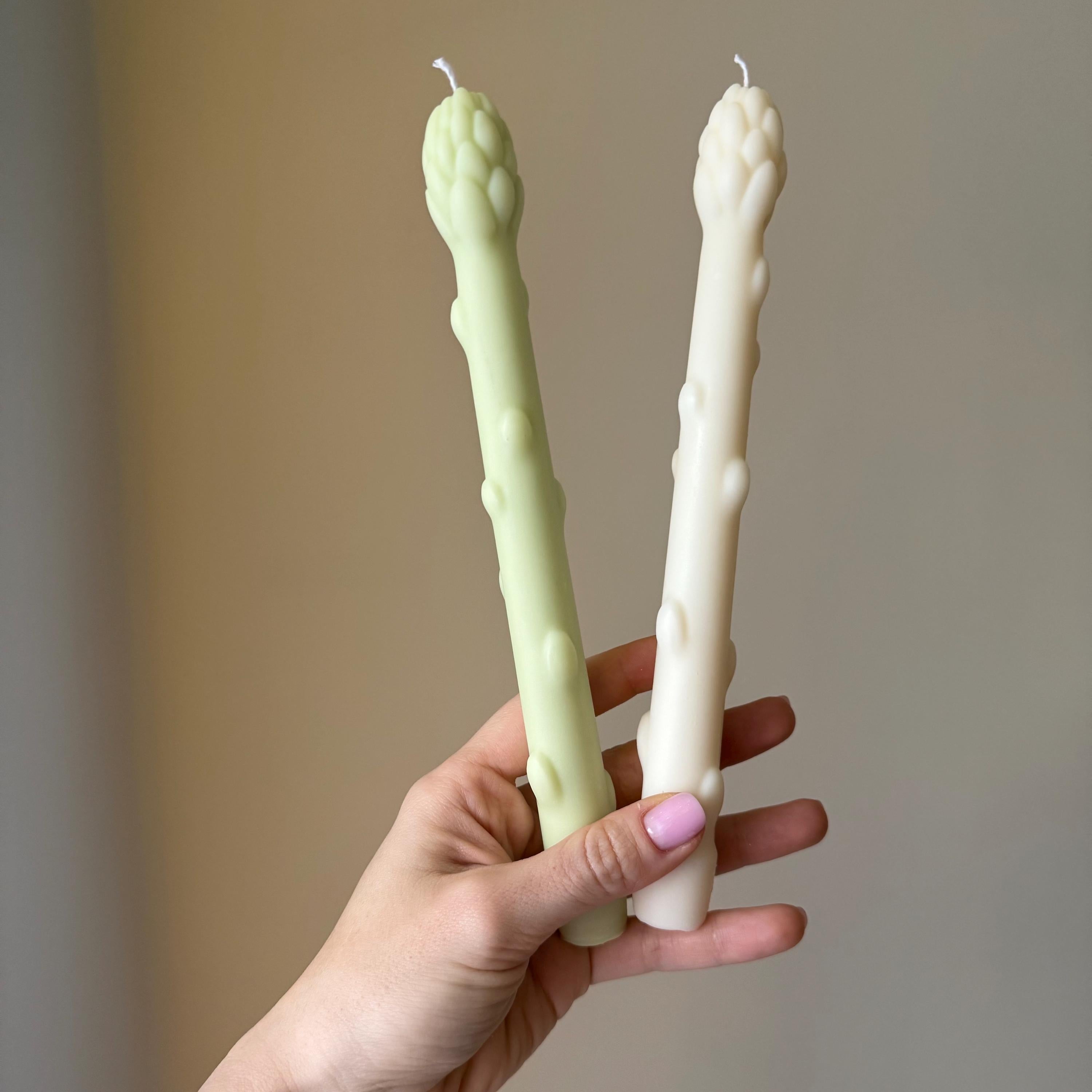 Asparagus Taper Candle — Bougie Conique Asperge