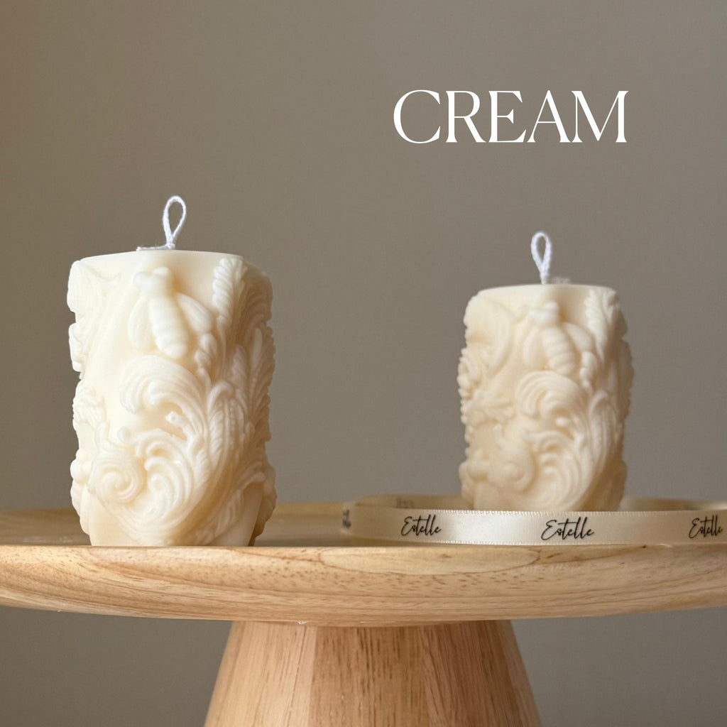 Bees Soy Pillar Candle — Bougie Pilier de Soja Abeilles