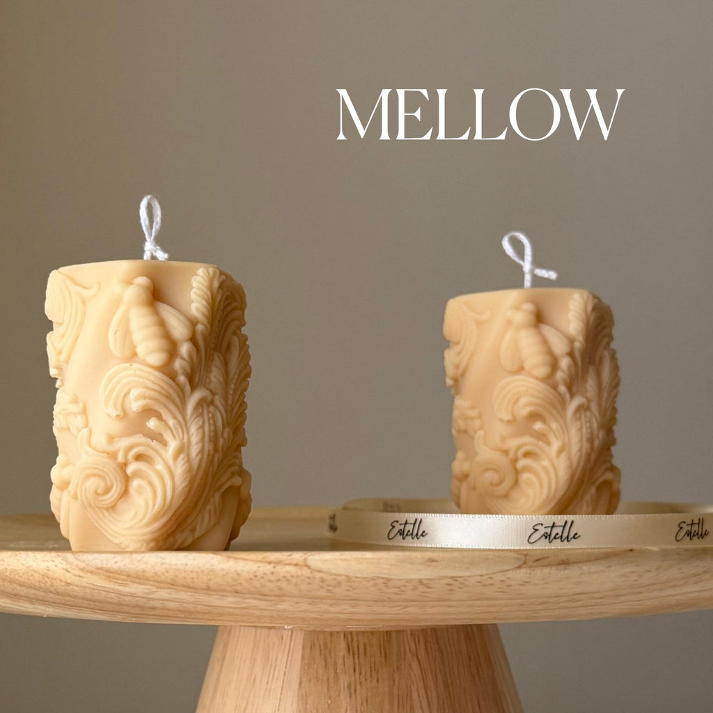 Bees Soy Pillar Candle — Bougie Pilier de Soja Abeilles