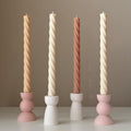 Twisted Spiral Taper Candle — Bougie Conique Torsadée Spirale