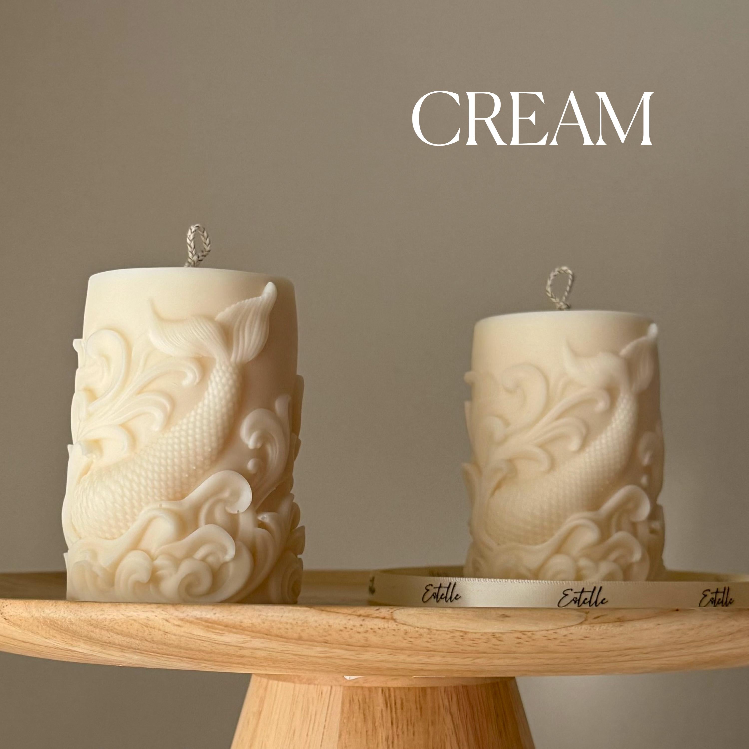 Fishtail Soy Pillar Candle — Bougie Pilier de Soja Queue de Poisson