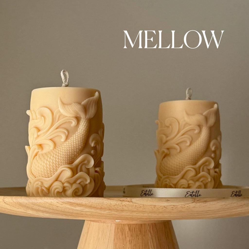 Fishtail Soy Pillar Candle — Bougie Pilier de Soja Queue de Poisson