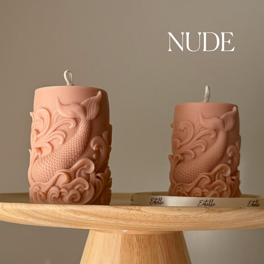 Fishtail Soy Pillar Candle — Bougie Pilier de Soja Queue de Poisson
