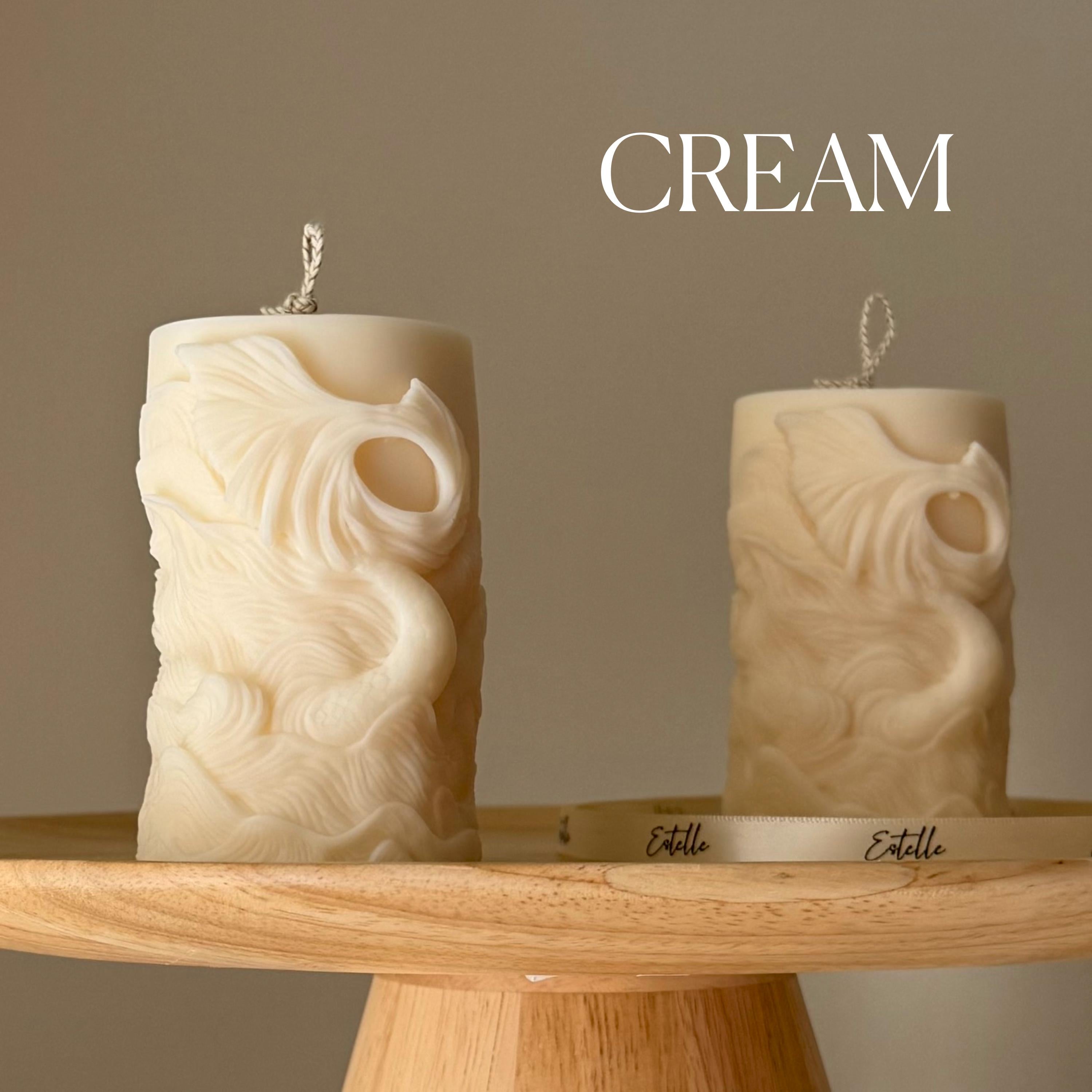 Mini Fishtail Soy Pillar Candle — Mini Bougie Pilier de Soja Queue de Poisson