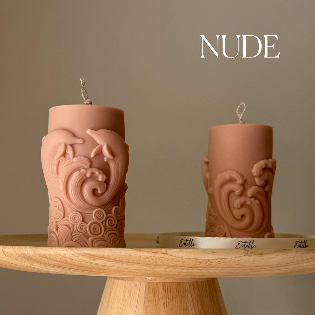 Dolphin Pillar Candle — Bougie Pilier Dauphin