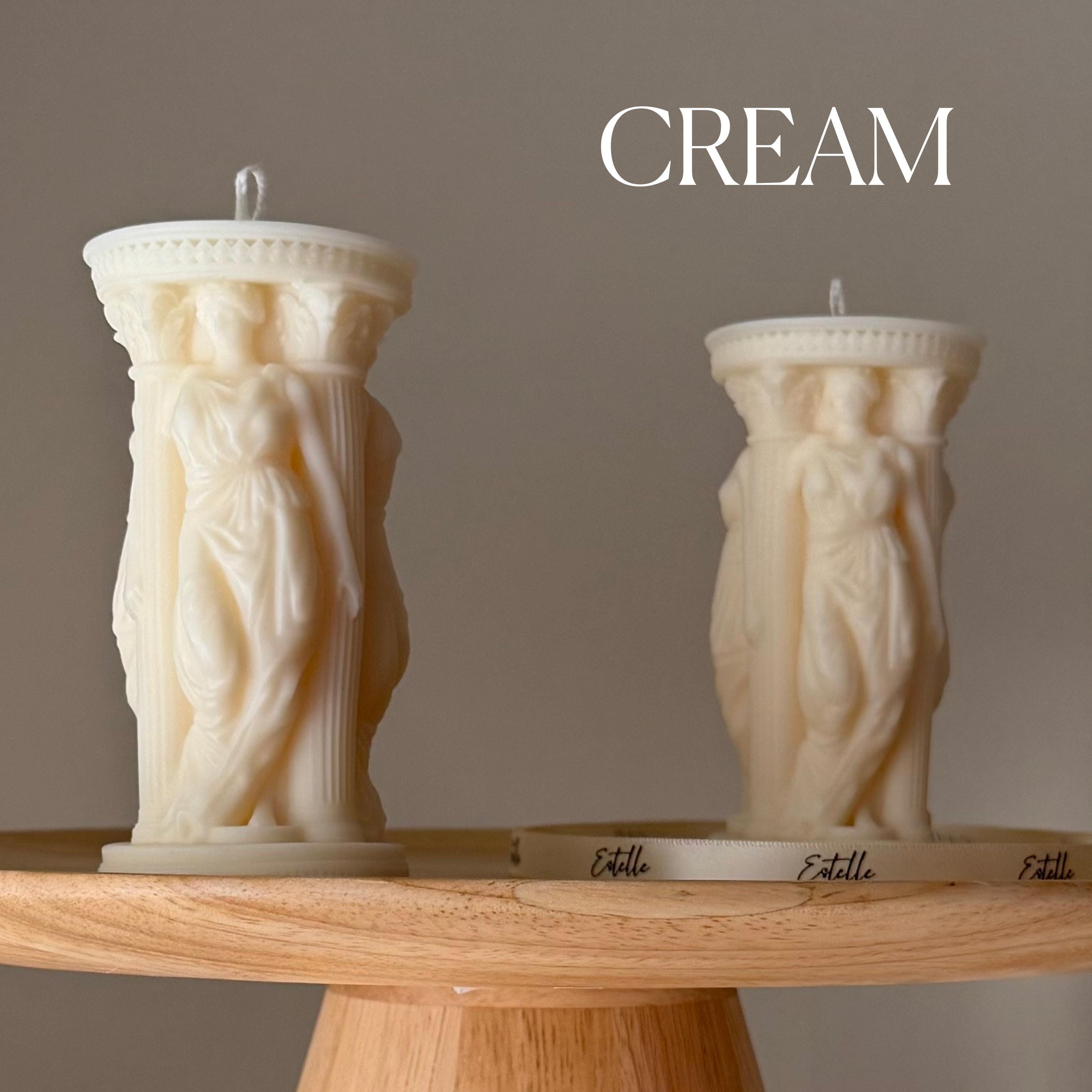 Caryatid Greek Column Soy Candle — Bougie de Soja Colonne Cariatide Grecque