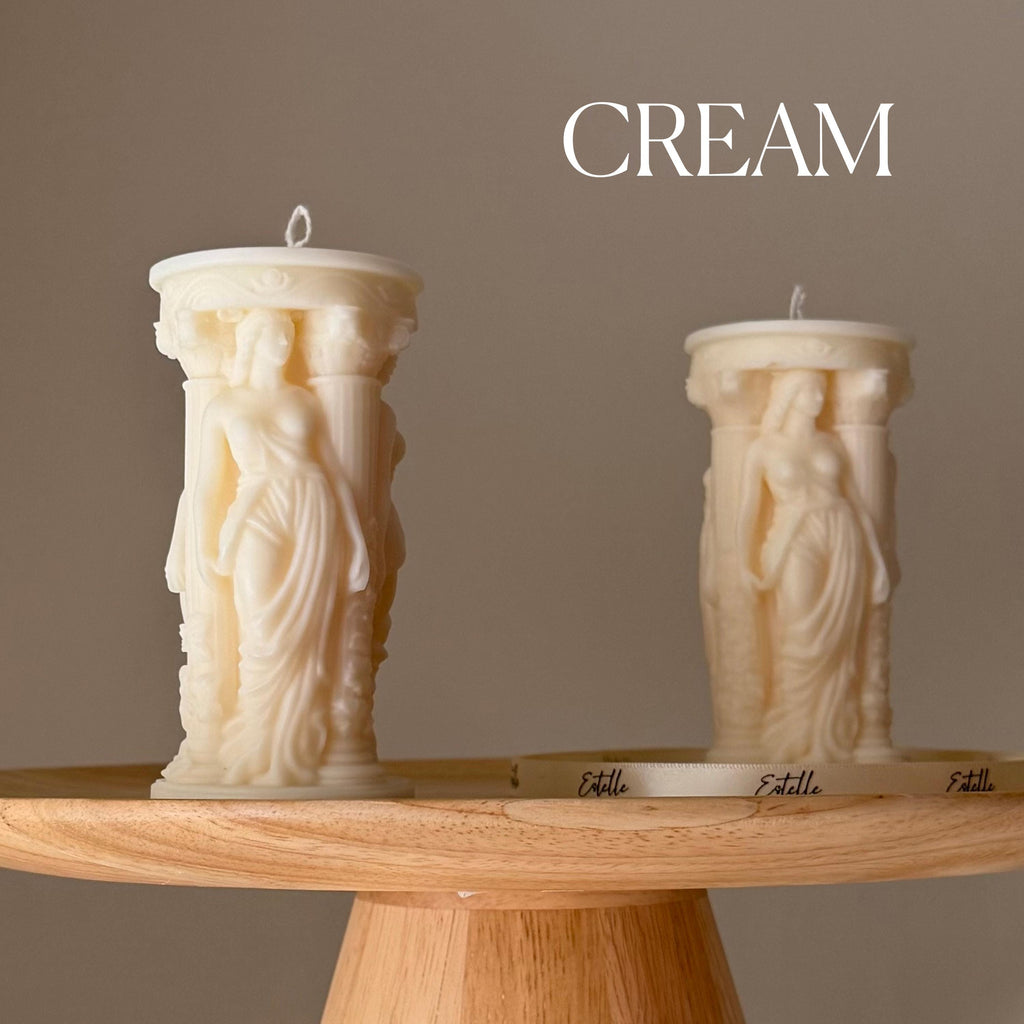 Caryatid Column Soy Candle — Bougie de Soja Colonne Cariatide