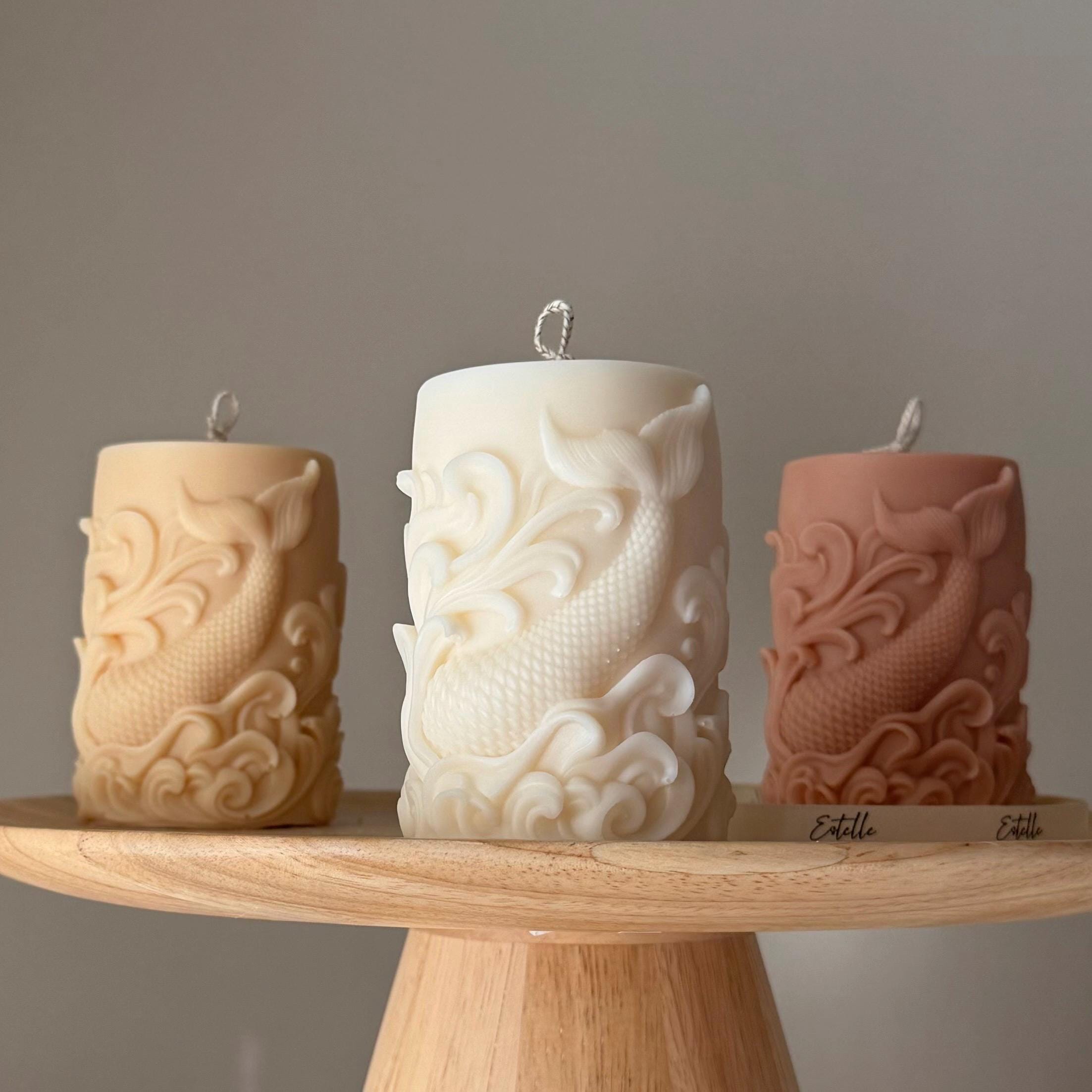 Fishtail Soy Pillar Candle — Bougie Pilier de Soja Queue de Poisson