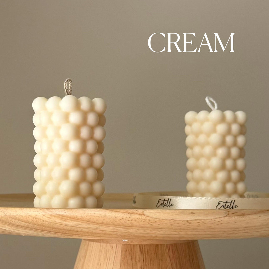 Bubble Soy Pillar Candle — Bougie Pilier de Soja Bulles