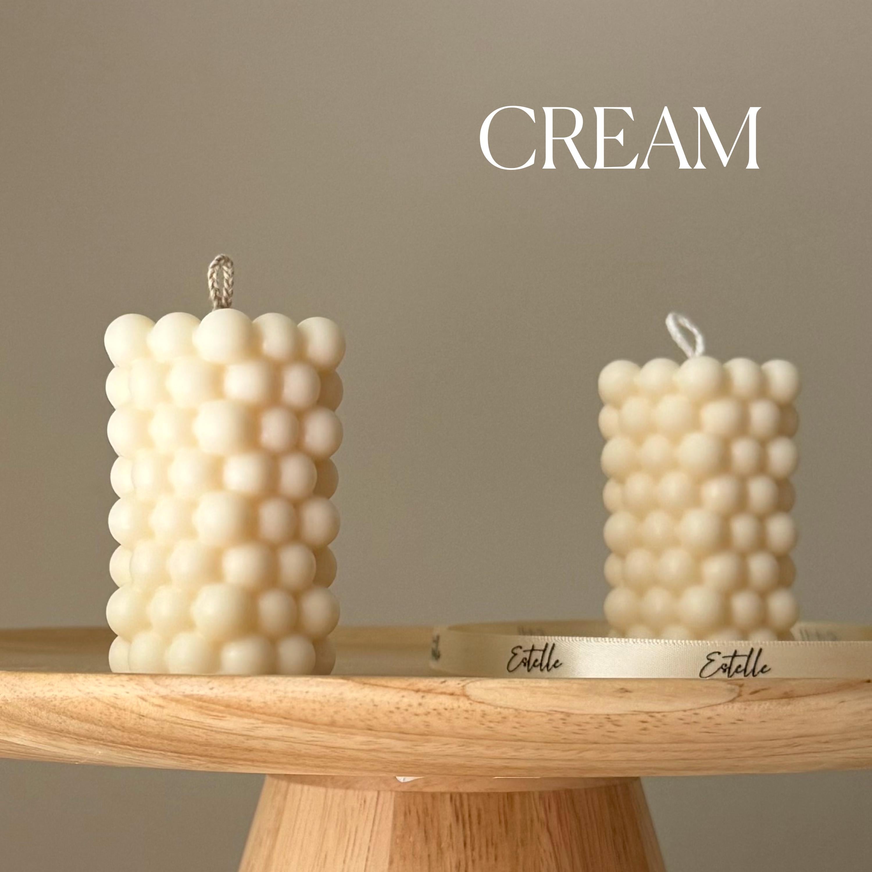 Bubble Soy Pillar Candle — Bougie Pilier de Soja Bulles