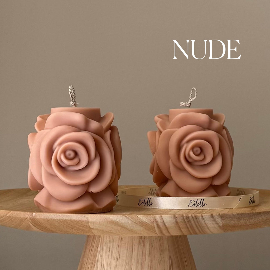 Rose Flower Soy Candle — Bougie de Soja Fleur de Rose