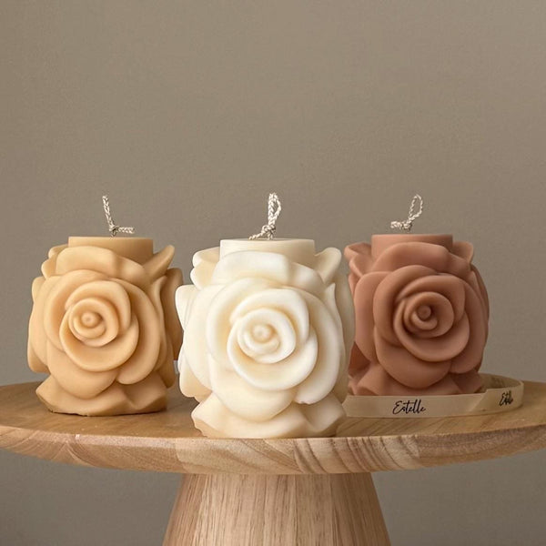 Rose Flower Soy Candle — Bougie de Soja Fleur de Rose