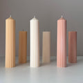 Ribbed Soy Wax Pillar Candle Duo — Duo de Bougies Pilier de Soja Cannelées
