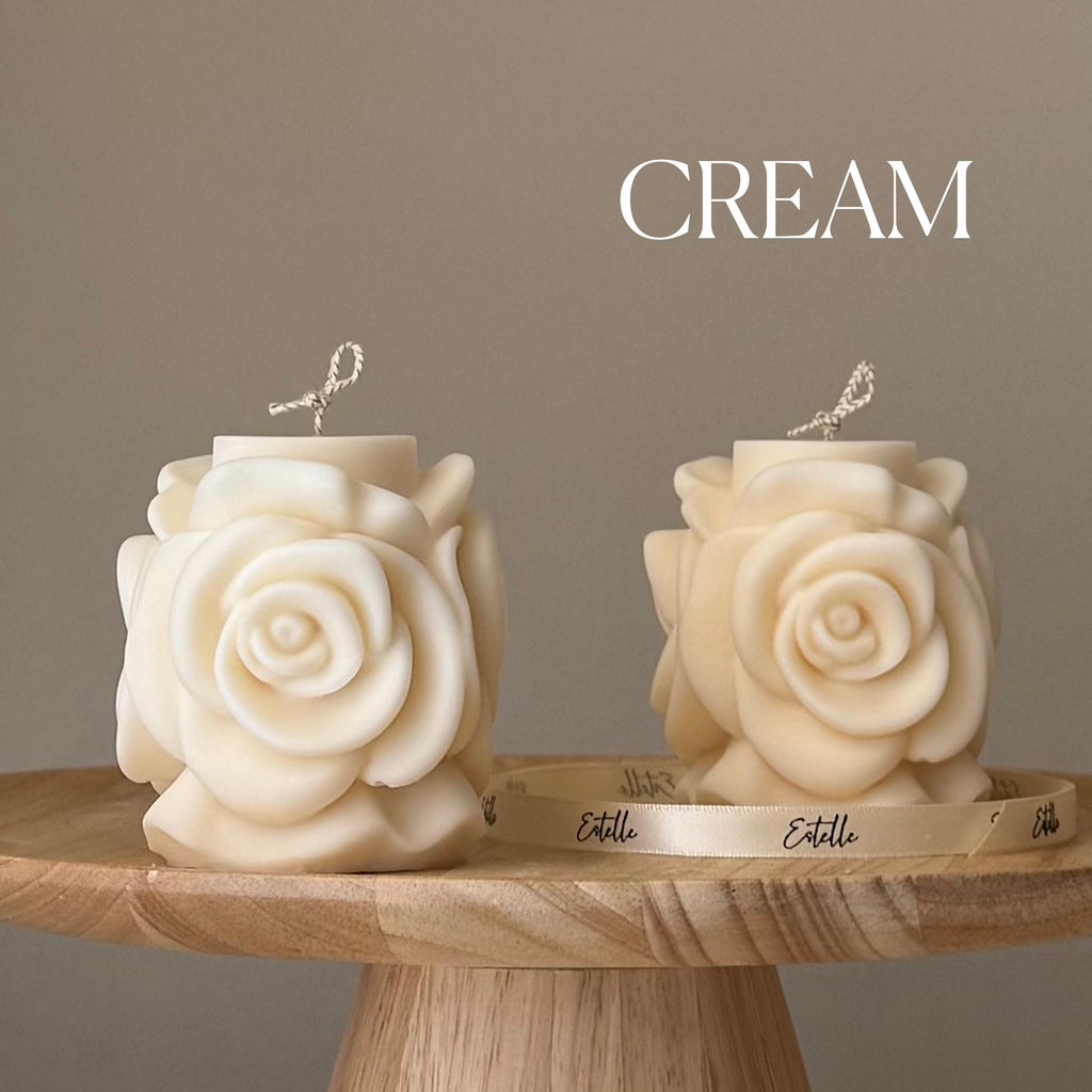 Rose Flower Soy Candle — Bougie de Soja Fleur de Rose