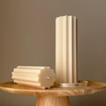 Ribbed Pillar Soy Candle Set — Ensemble de Bougies Piliers Côtelées en Soja
