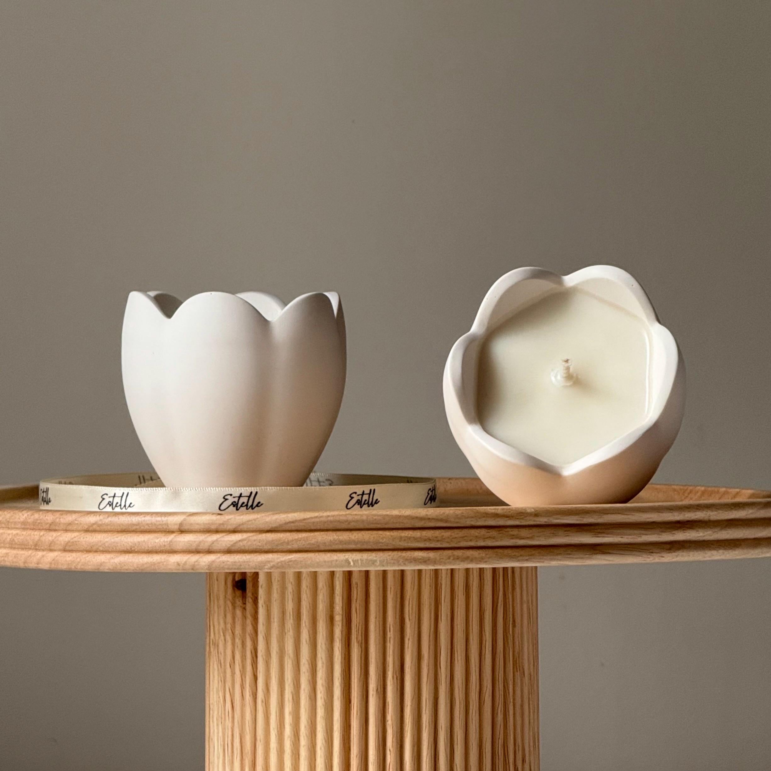 Flower Jar Soy Candle — Bougie de Soja Pot Fleur