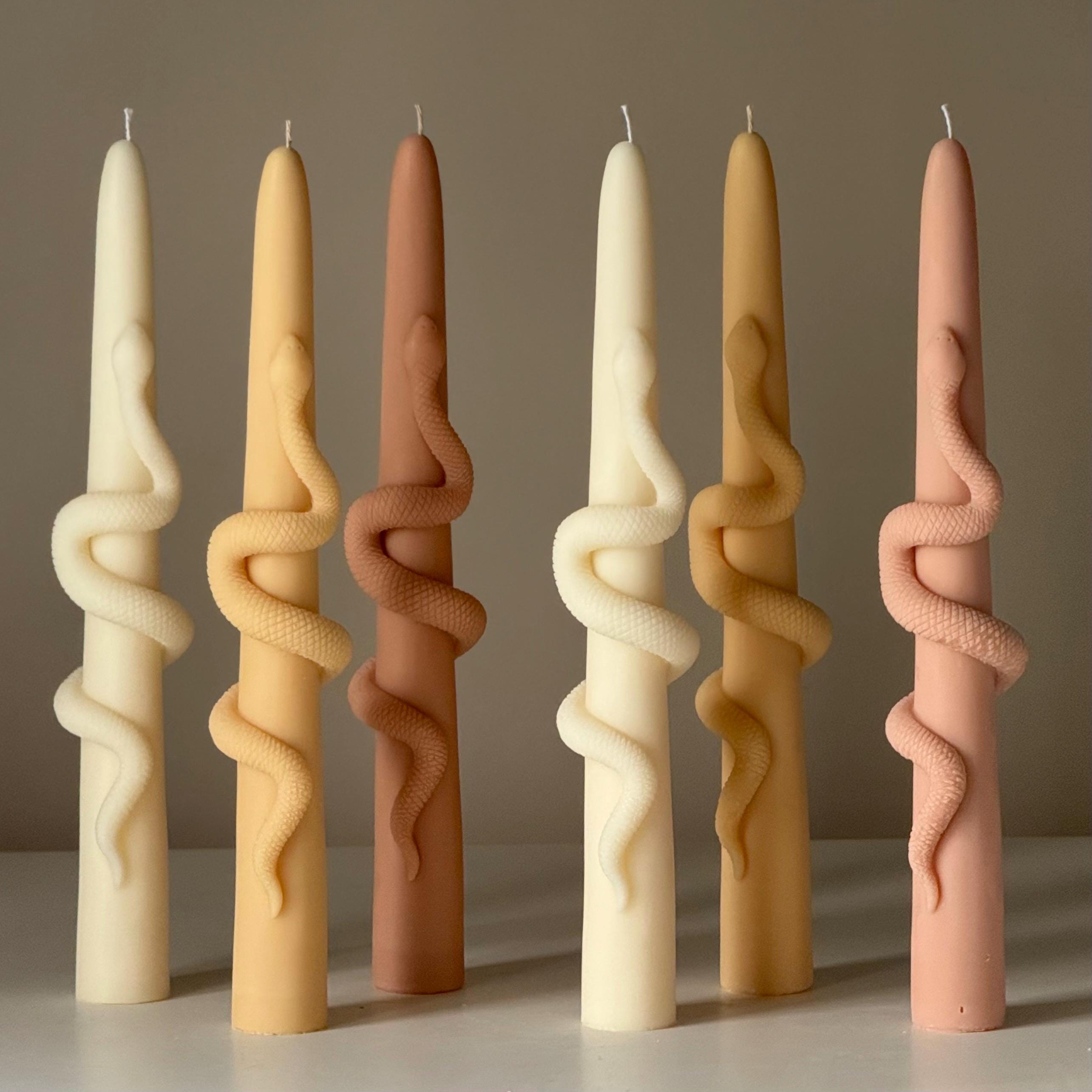 Snake Taper Soy Wax Candle — Bougie Conique de Soja Serpent