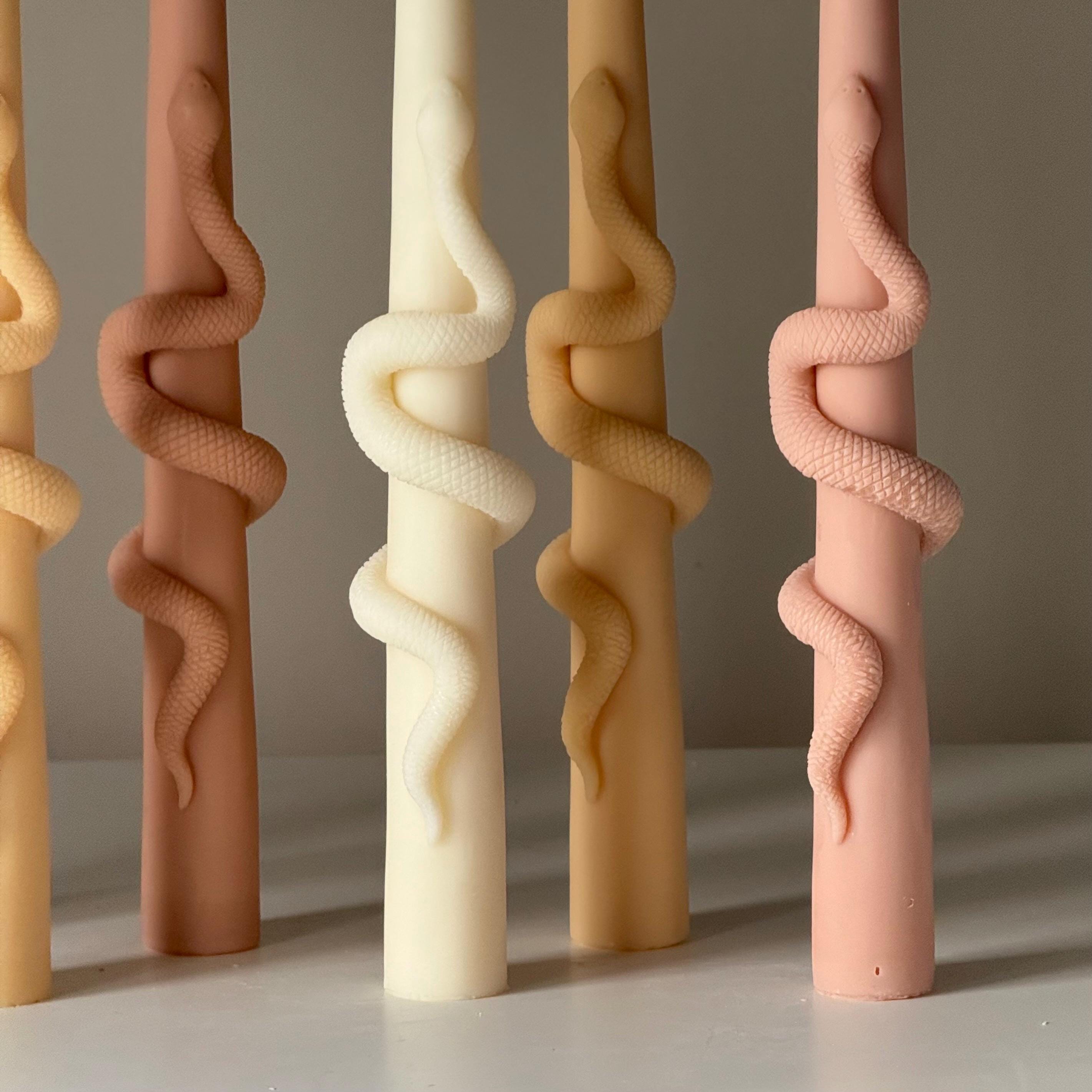 Snake Taper Soy Wax Candle — Bougie Conique de Soja Serpent