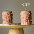 Flower Soy Pillar Candle — Bougie Pilier de Soja Fleur