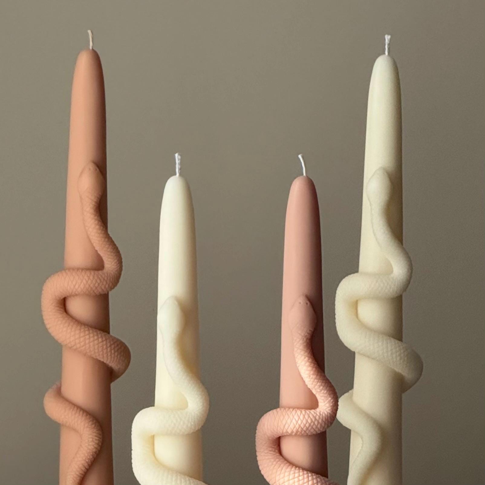 Snake Taper Soy Wax Candle — Bougie Conique de Soja Serpent