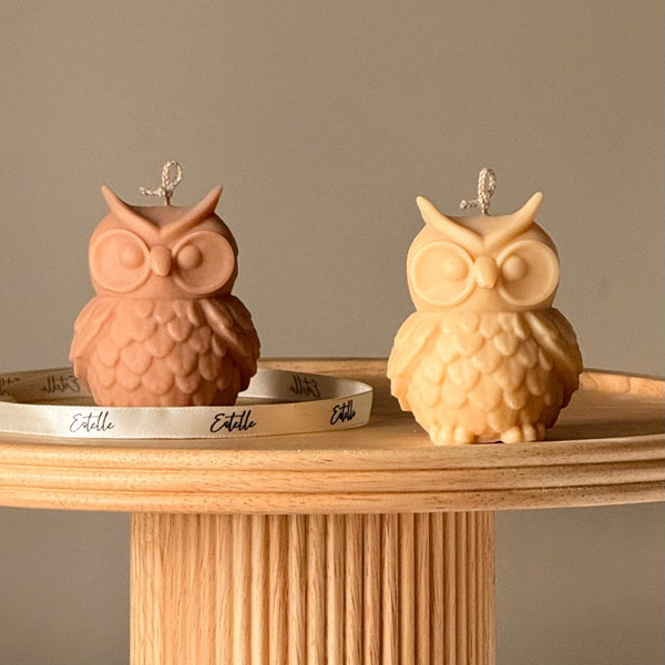 Mini Owl Soy Candle — Mini Bougie de Soja Hibou