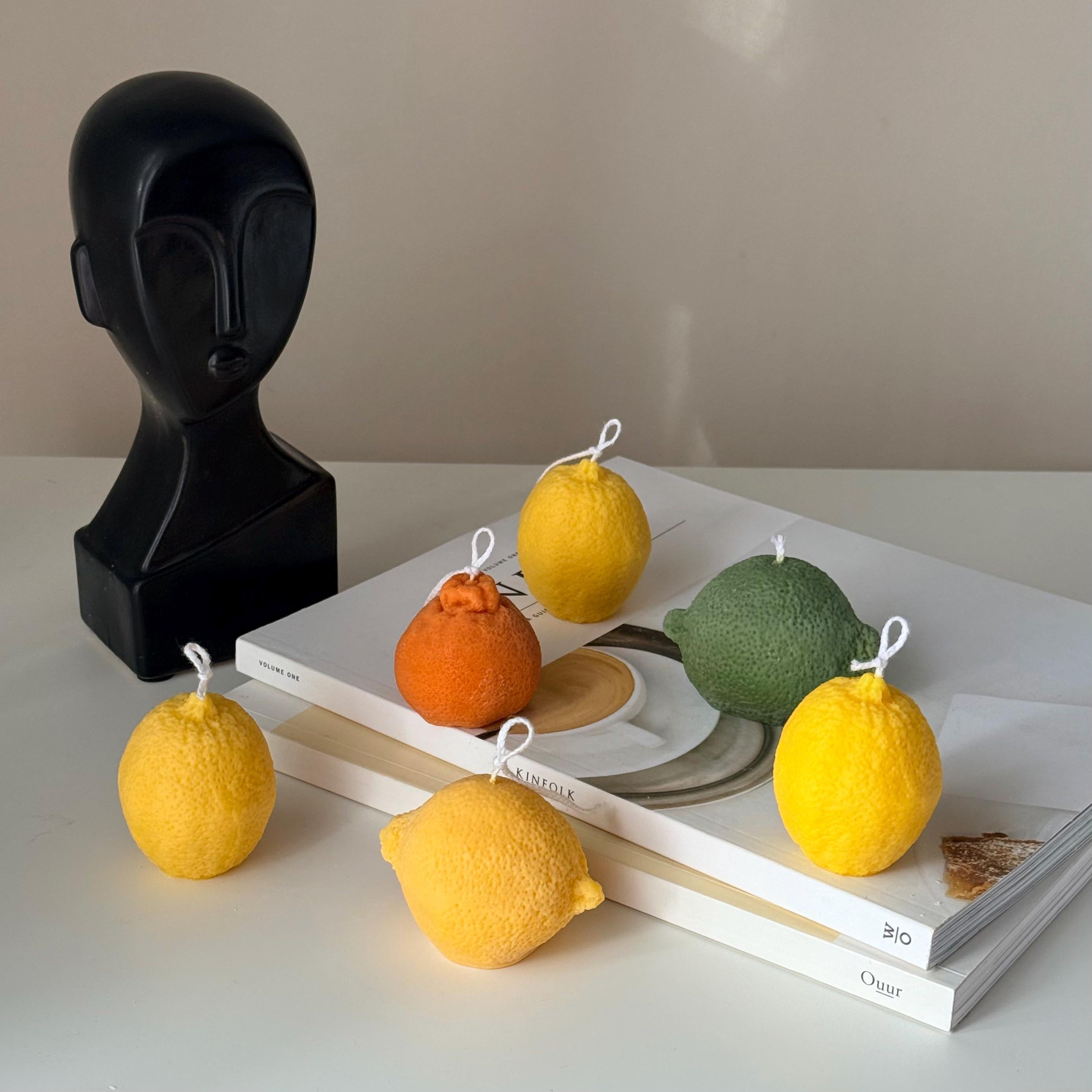 Lemon Shaped Soy Wax Candle — Bougie de Soja en Forme de Citron
