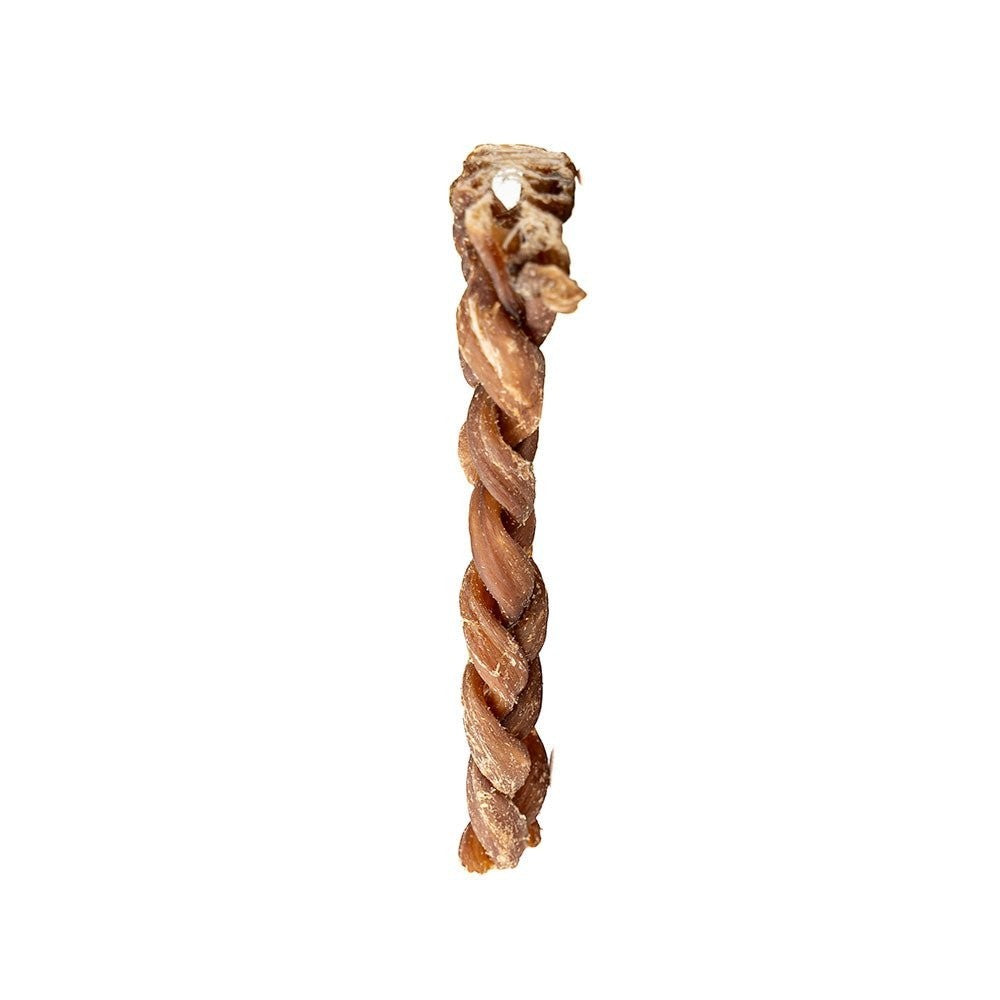 Oh Canada Gifts braided lamb gullet dog chew, a natural, single-ingredient, durable treat for joint health.