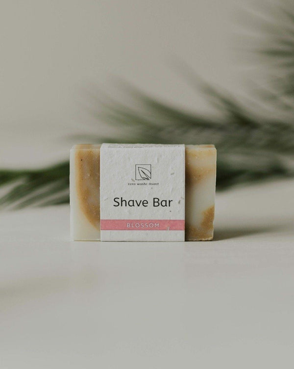 Oh Canada Gifts natural shave bar with shea butter and yellow clay in plastic-free seed paper packaging